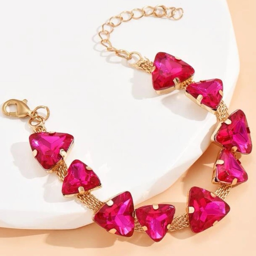 Pink Gemstone Tennis Bracelet